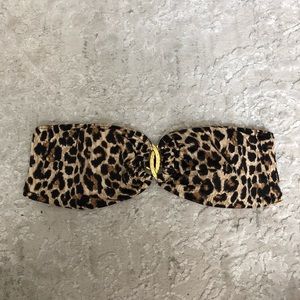 Victoria’s Secret cheetah bandeau bikini top